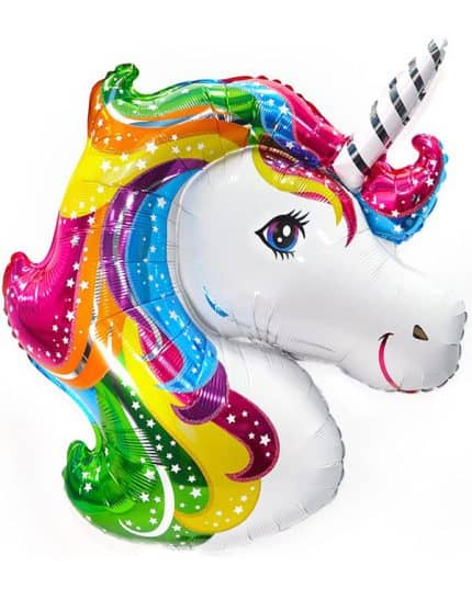 Фигура Голова Радужный Единорог 104см