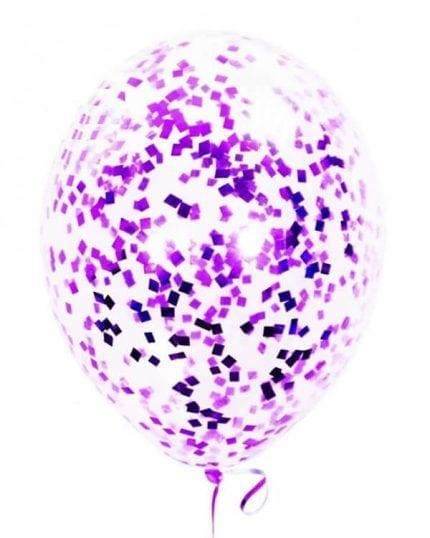 Шар с фиолетовым конфетти